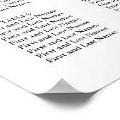 BURGUNDY NAVY WATERVERF FLOWERS SEINGESCHART POSTER (Hoek)