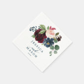 Burgundy Navy Weddenschap Napkin Cocktail Napkin Servet (Hoek)