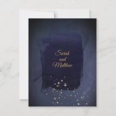 Burgundy Navy Wedding Bedankkaart (Achterkant)