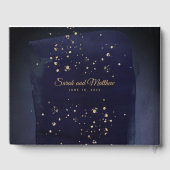 Burgundy Navy Wedding Gastenboek (Achterkant)