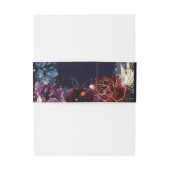 Burgundy Navy Wedding II Uitnodigingen Wikkel (Achterkant Voorbeeld)