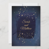 Burgundy Navy Wedding Invitation Kaart (Achterkant)