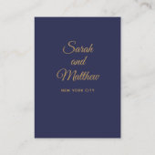 Burgundy Navy Wedding Online RSVP-kaart Visitekaartje (Achterkant)