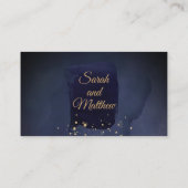 Burgundy Navy Wedding Online RSVP-kaart Visitekaartje (Achterkant)