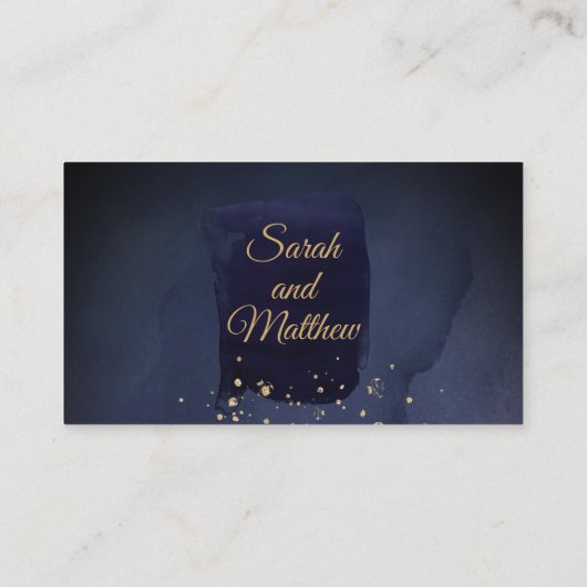 Burgundy Navy Wedding Online RSVP-kaart Visitekaartje (Achterkant)