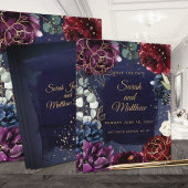 Burgundy Navy Wedding Save the Date