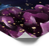 Burgundy Navy Welkom bij ons huwelijk van 18x24 in Poster (Hoek)