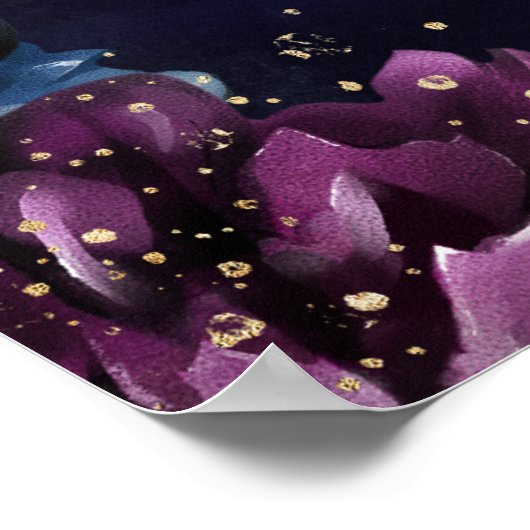 Burgundy Navy Welkom bij ons huwelijk van 18x24 in Poster (Hoek)