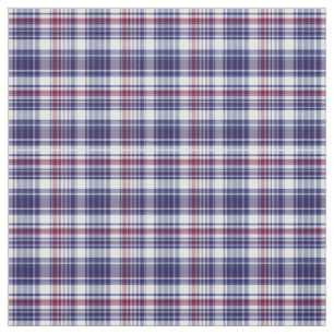 Burgundy Navy White Preppy Madras Pset Sz2#1 Stof