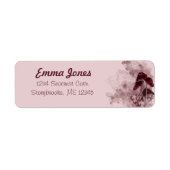 Burgundy Neon Mushrooms Etiket (Voorkant)