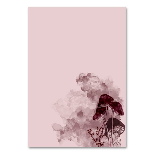 Burgundy Neon Mushrooms Kaart (Voorkant)