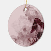 Burgundy Neon Mushrooms Keramisch Ornament (Links)