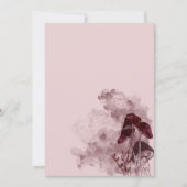 Burgundy Neon Mushrooms Save The Date (Voorkant)