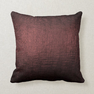Burgundy Noir Black Glam Brush Metallic Pillow Kussen