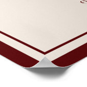 Burgundy Old Money Wedding Welcome Sign Poster (Hoek)