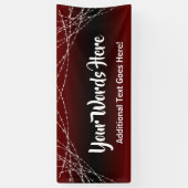 Burgundy Ombre & Light Strings Voeg je eigen tekst Spandoek (Verticaal)