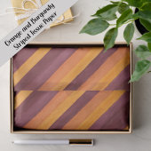 Burgundy Orange Diagonal Striped Tissuepapier