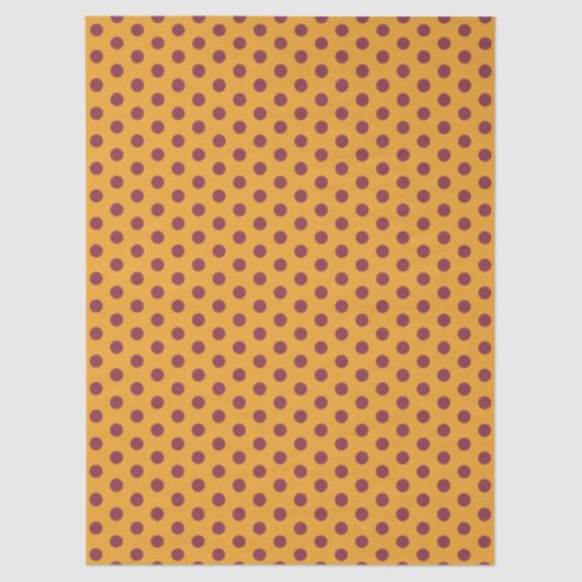Burgundy Orange Polka Dot Tissuepapier (Voorkant)