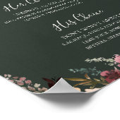 Burgundy Oranje Bloem | Green Signature Dranken Poster (Hoek)