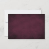 Burgundy Oranje Blush Pink Floral Wedding RSVP Kaartje (Achterkant)