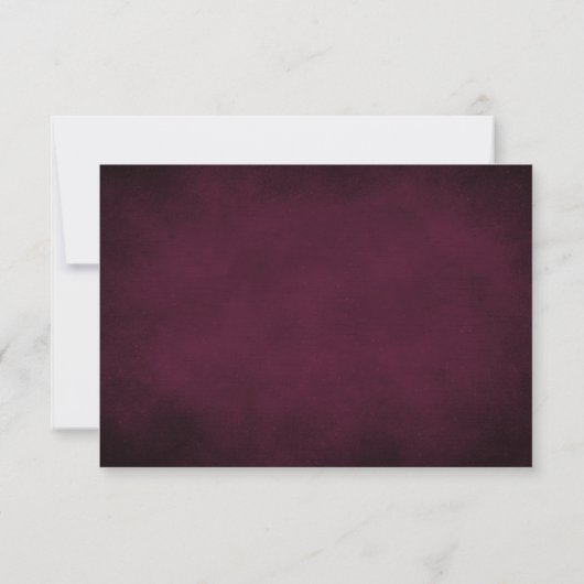 Burgundy Oranje Blush Pink Floral Wedding RSVP Kaartje (Achterkant)