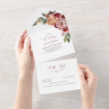 Burgundy Oranje en Roze Floral Chic Herfst
