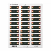 Burgundy Oranje Floral Green Return Label (Full Sheet)
