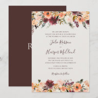 Burgundy Oranje Floral | Traditionele beige bruilo