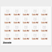 Burgundy Oranje Floral Wedding Welkom Vierkante Sticker (Vel)