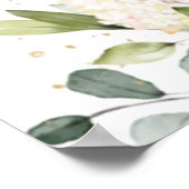 Burgundy Oranje Ivory Floral Wedding Welcome Sign Poster (Hoek)