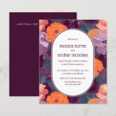 Burgundy Oranje Paars Florals Vintage Wedding (Voorkant / Achterkant)