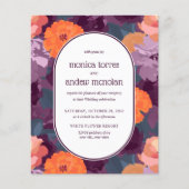 Burgundy Oranje Paars Florals Vintage Wedding (Voorkant)