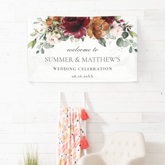 Burgundy Oranje - roze ivoor - finale bruiloft Spandoek (Insitu)