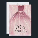 Burgundy Paarse Zeemeermin Dress 70th Birthday Par Kaart<br><div class="desc">Burgundy Paarse Mermaid Dress 70th Birthday Party Invitation Bekijk verschillende kleurvariaties in het collectie hieronder of in onze winkel. Met vriendelijke groet</div>