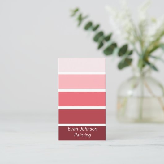 Burgundy Paint Samples Visitekaartje (Staand voorkant)