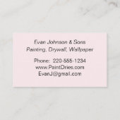 Burgundy Paint Samples Visitekaartje (Achterkant)