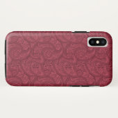 Burgundy Paisley Case-Mate iPhone Case (Achterkant (horizontaal))