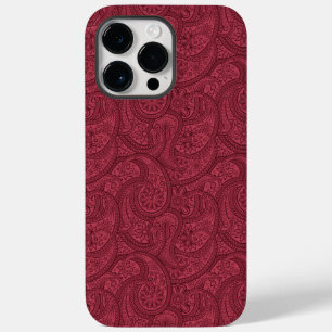 Burgundy Paisley Case-Mate iPhone 14 Pro Max Hoesje