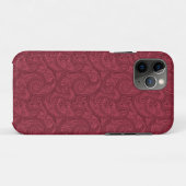 Burgundy Paisley Case-Mate iPhone Case (Achterkant (horizontaal))