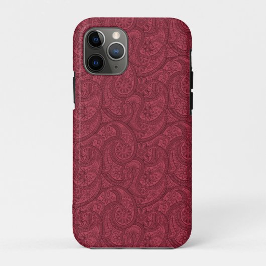 Burgundy Paisley Case-Mate iPhone Case (Achterkant)
