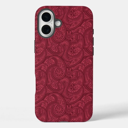 Burgundy Paisley Case-Mate iPhone Case (Achterkant)