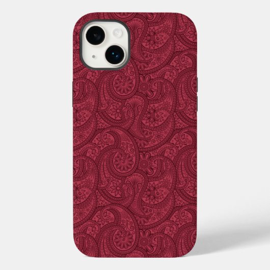 Burgundy Paisley Case-Mate iPhone Case (Achterkant)