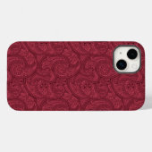 Burgundy Paisley Case-Mate iPhone Case (Achterkant (horizontaal))