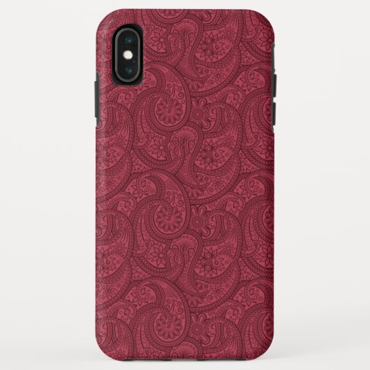Burgundy Paisley Case-Mate iPhone Case (Achterkant)