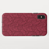 Burgundy Paisley Case-Mate iPhone Case (Achterkant (horizontaal))