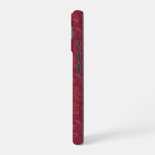 Burgundy Paisley iPhone 16 Hoesje (Linkerkant)