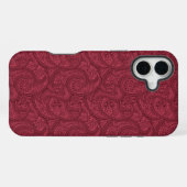 Burgundy Paisley iPhone Hoesje (Achterkant horizontaal)