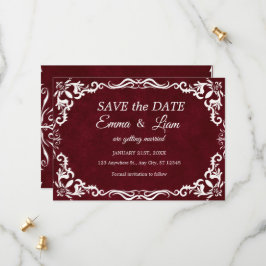 Burgundy Papel Picado Mexican Wedding  Save The Date