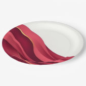 Burgundy Papieren Bordje (Gekanteld)