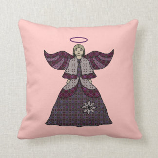 Burgundy Patchwork Angel Kussen